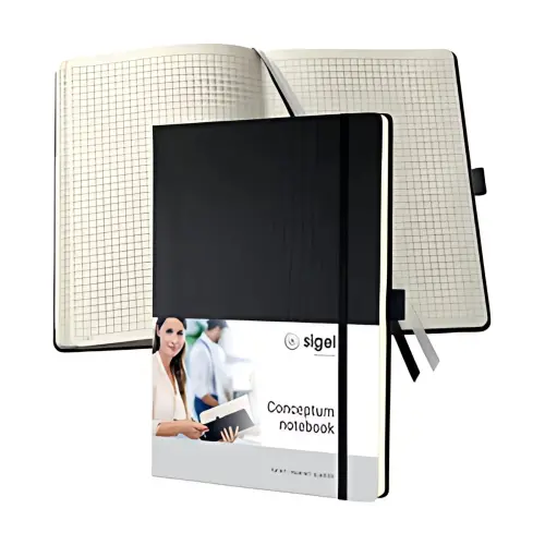 sigel Notitieboek Conceptum, A4+, geruit, zwart