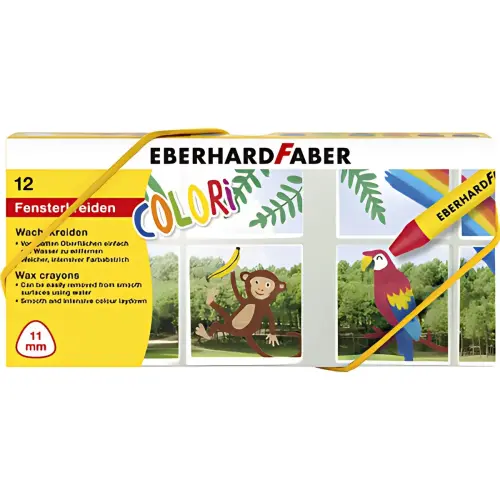 EBERHARD FABER Waskrijt voor glas, kartonnen doos van 12 