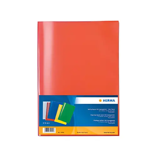 25 HERMA schriftbeschermers, A4-formaat, van PP, transparant rood