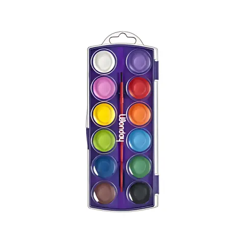 Wonday Verfpastillesdoos, 12 kleuren 
