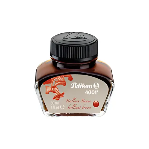 Inkt 4001 in een flesje - Bruin - inhoud 30 ml - Pelikan
