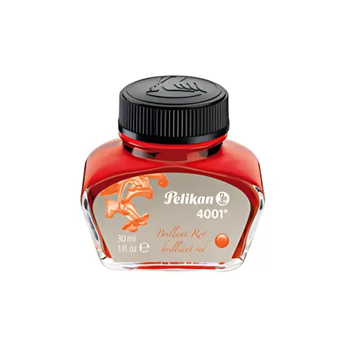 Pelikan Encre 4001 in een flesje, rood, inhoud: 30 ml 