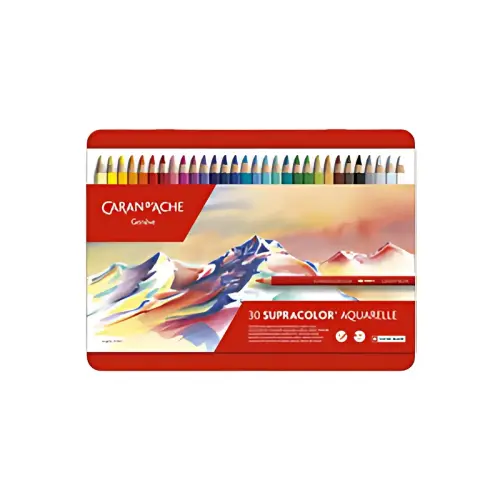 SUPRACOLOR kleurpotloden - metalen etui van 30 - Caran d'Ache 