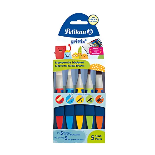 Set van 5 Griffix schoolkwasten - Pelikan
