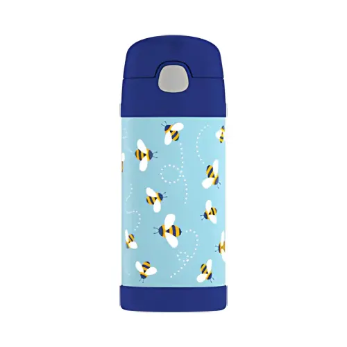 THERMOS Isothermische drinkfles FUNTAINER met rietje, blauw 