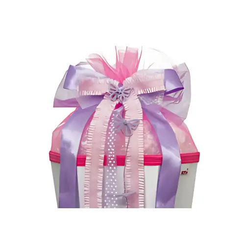 ROTH Lint voor schoolhoorn 'Pink Dots', lichtblauw/roze