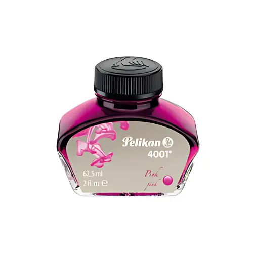 Inkt 4001 in een glazen flesje - Roze - Pelikan