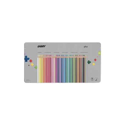 LAMY Driehoekige kleurpotlood plus, metalen etui van 36 stuks