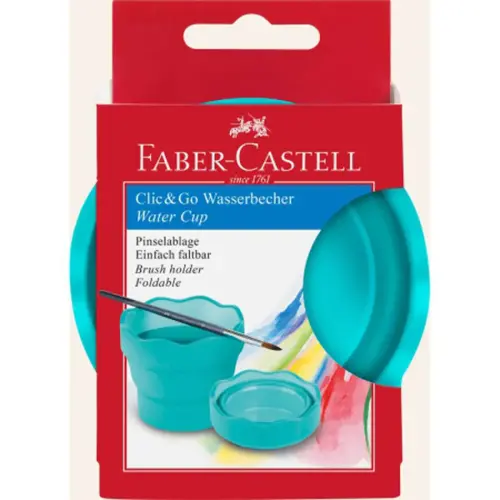 FABER-CASTELL Beker CLIC & GO, turquoise