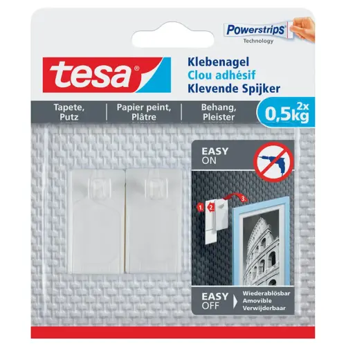Powerstrips Clou zelfklevende strips voor behang en pleister - Tesa 