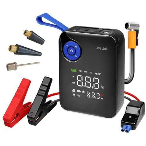 4-in-1 startbooster, 7.200 mAh, zwart - Logilink