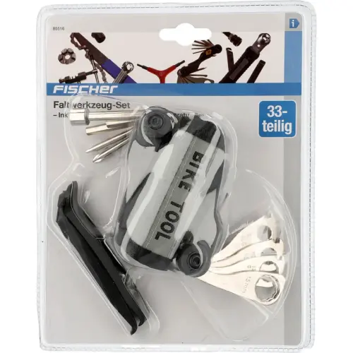 Fiets multi-tool en lekke band set, 32-delig - Fischer