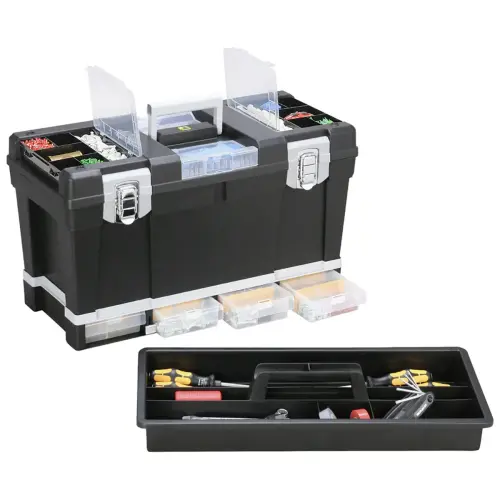 McPlus Depot 23 gereedschapskoffer, PP, zwart - Allit 