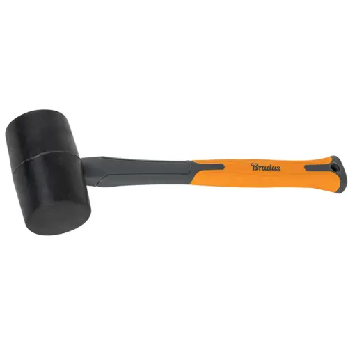 Rubberen hamer, 450 g, antraciet/oranje - Bradas 