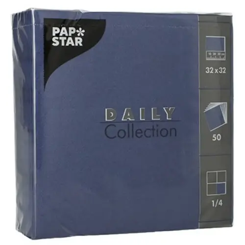 Servetten, 320 x 320 mm, 3-laags, wit - Papstar 