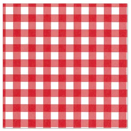 Servet met 'Vichy Karo' patroon, 330 x 330 mm - Papstar