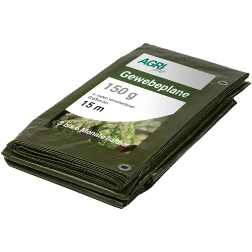Zeildoek met ogen, 3 x 4 m, 150 g, groen - Agriplus 