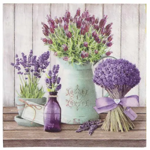 Servet met patroon 'Pink Dream', 330 x 330 mm - Papstar