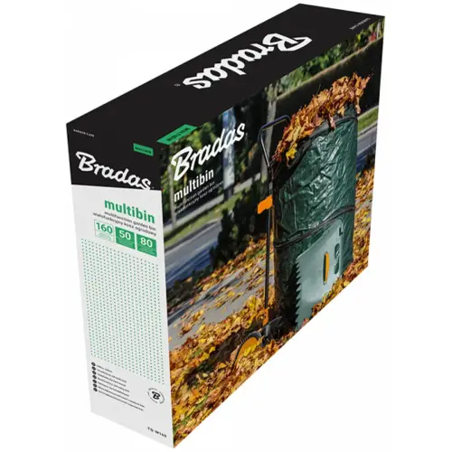 Multibak bladoprapkar, inklapbaar, 160 liter - Bradas