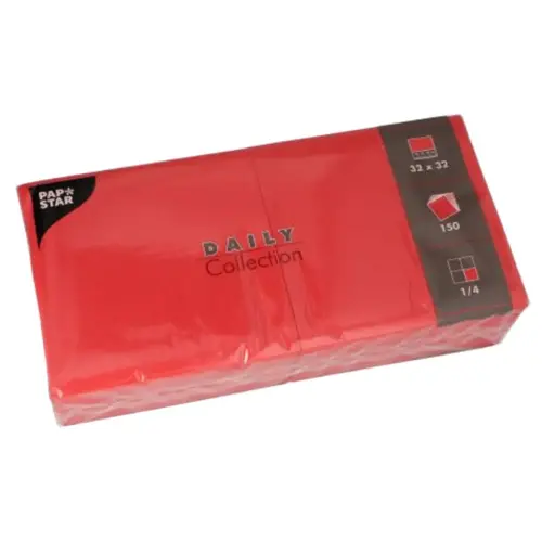 Servetten, 320 x 320 mm, 3-laags, donkergroen - Papstar 