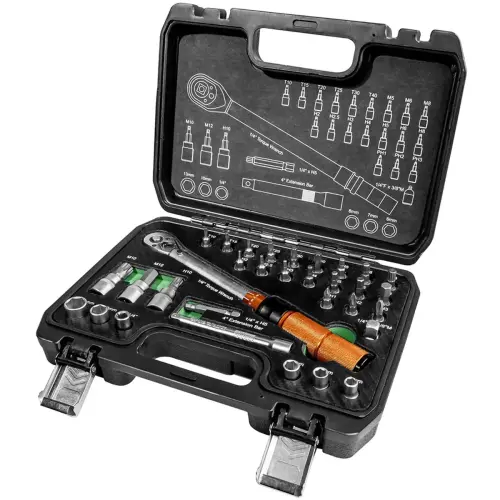 Momentsleutelset 1/4", 32-delig - Brüder Mannesmann