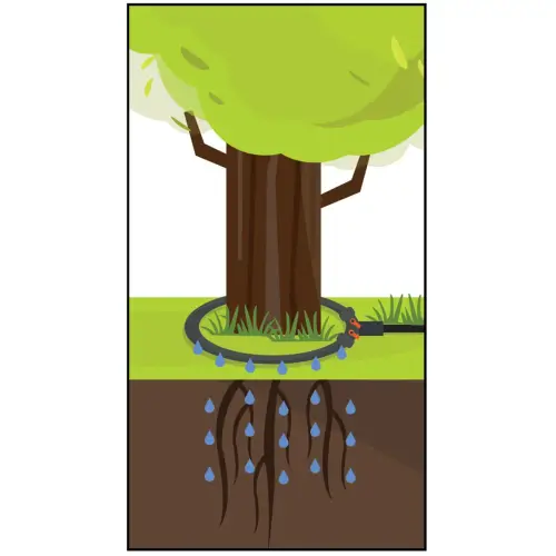 Besproeiingsring, kleppen, poreuze slang, 1/2', 1,5 m - Bradas