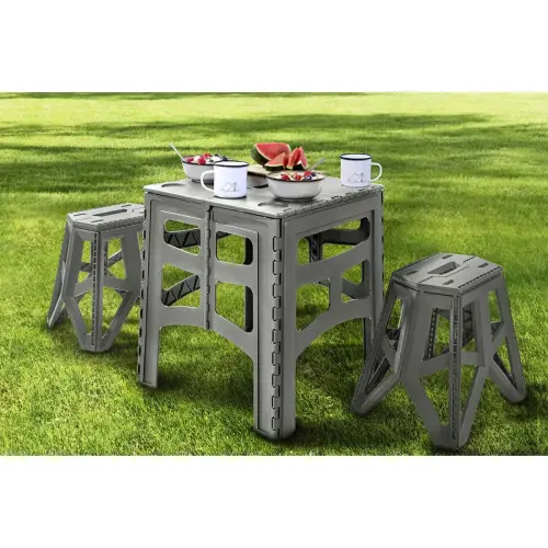 Inklapbare campingkruk 'tom', nordic-grey - Keeeper