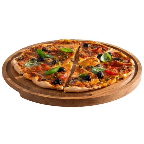 Pizzasnijplank, diameter: 340 mm, eik - Aps 