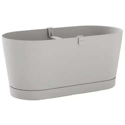 Jardinière Vega - breedte 400 mm - Mistgrijs - Tera