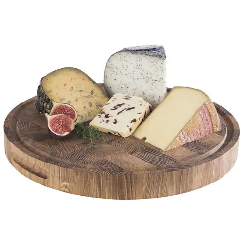Snijplank voor buffet PROFI, diameter: 330 mm, bruin - Aps 