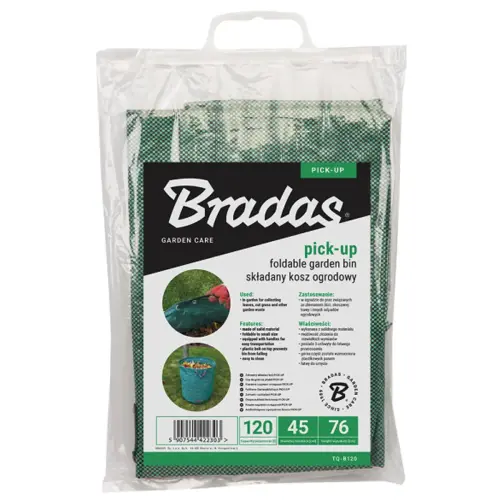 Opvouwbare groenafvalzak PICK-UP, 270 liter, groen - Bradas