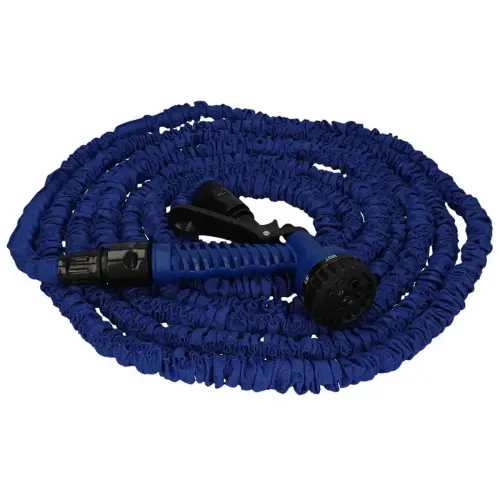 Uitrekbare tuinslang, 5 tot 15 meter, blauw - Cartrend 