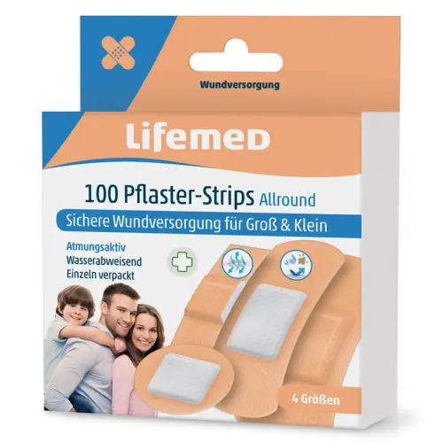 Plekpleisters 'Allround', pak van 50, huidskleur - Lifemed