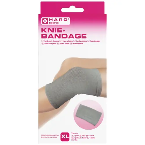Sportverband 'Knie', maat: L, grijs - Haro