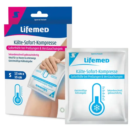 Instant koudkompres, 150 x 130 mm, wit - Lifemed 