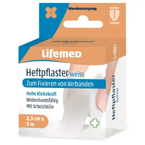 Sparadrap 'Classic', wit, 25 mm x 5,0 m - Lifemed