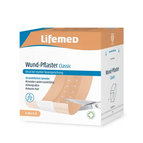 Pleister 'Classic', huidskleur, 1000 mm x 60 mm - Lifemed