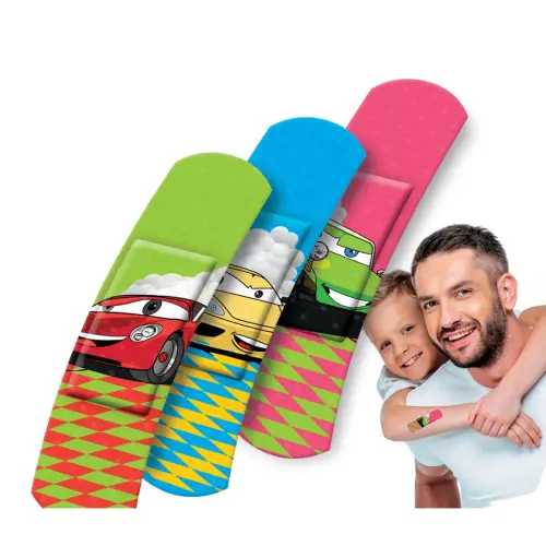 Kinderpleisters 'Auto's', 40 stuks, metalen doos - Lifemed