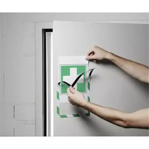Magnetisch kader SECURITY, formaat A4, groen/wit - Duurzaam