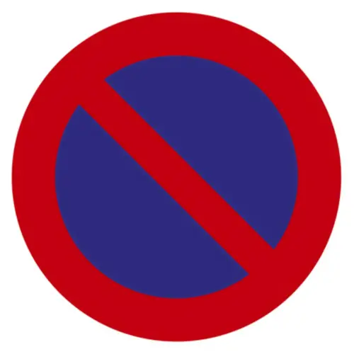 Verkeersbord 'Verboden te lopen' - Exacompta