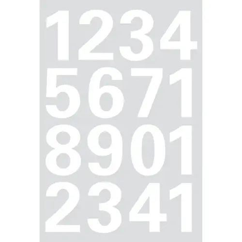 Cijferstickers 0-9, witte folie - Herma 