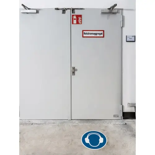 Veiligheidsbord 'Draag een gehoorbeschermingshelm' - Duurzaam