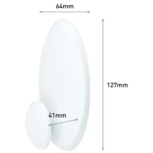 Kledinghaak, plastic maat XL wit - Bestelling 