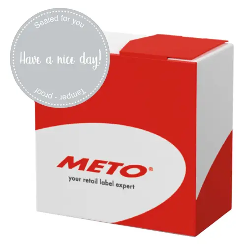 Zelfklevend etiket 'Enjoy - Sealed for you' - Meto