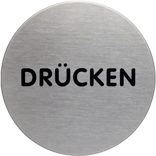Deurpictogram "Trekken" - Diameter 65 mm - Duurzaam 