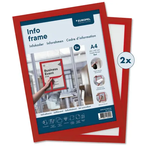 Magnetisch kader INFO FRAME, A4, zilver - Europel