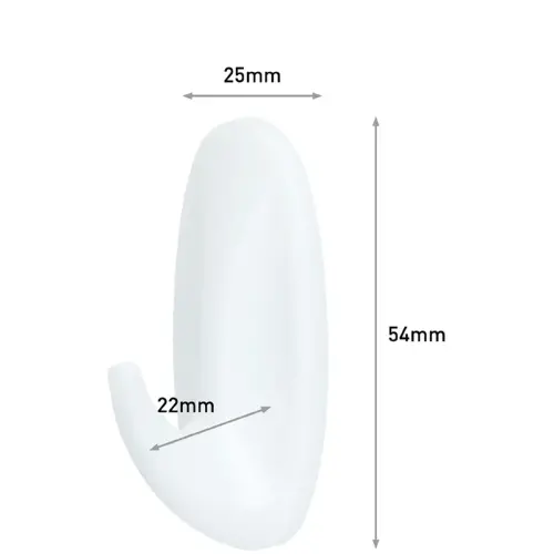 Haakontwerp, plastic, maat: M, wit - Bestelling