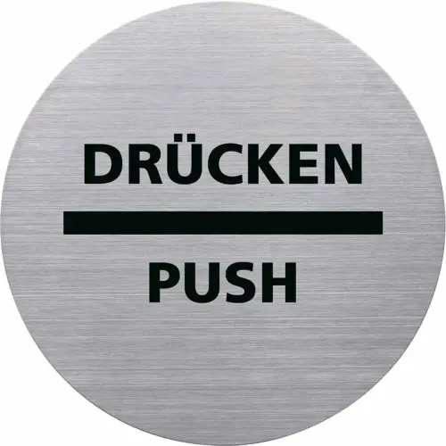 Deurpictogram "Duwen" - Helit