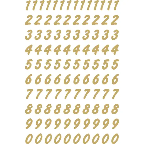 Cijferstickers 0-9, transparante folie - Herma