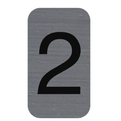Signalisatieplaat cijfer « 6 » - 25 x 44 mm - Exacompta